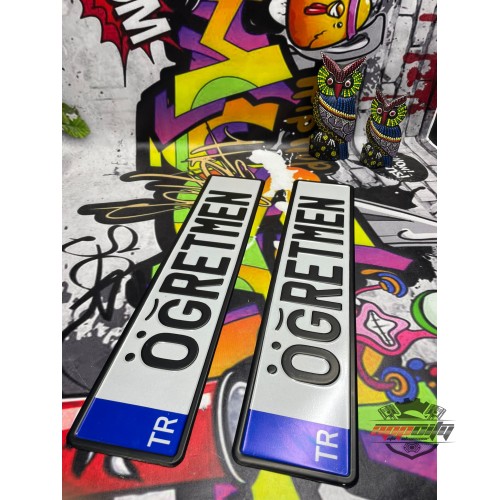 Appcity Beyaz TR li İsimli Hediye Dekor Plaka, Yazi Dekor Plaka, Isme Özel Plaka, Galeri Plakası